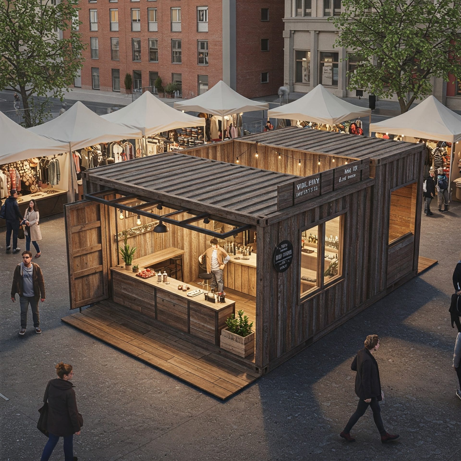 5 ide kreatif booth container